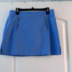 Lilly Pulitzer Womens Skirt Skort SZ 8 Solid Bay Blue Marigold Starfish Nautical
